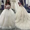 Off Plus Size Sukienki księżniczki księżniczki Koronkowe aplikacje zakładki Długość podłogi suknia ślubna suknia ślubna vestido de noiva