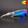 Lunettes de soleil d'extérieur cyclistes UV400 3 Lenses sportives Lunettes d'équitation GOGGLES POLALISE D'ÉTÉ POUR LES MENSELS FEMMES OO9465 # 9208 25