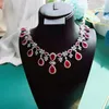 Chaines Collier de diamant Ruby Diamond Ruby Vintage 14K Chocker de mariage en or blanc pour femmes bijoux de mariée