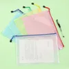 Förvaringspåsar 1st Stationery Mapp File Mesh Dragkedja Pouch A4 A5 A6 A3 Dokumentväska ZIP -mappar Skolekontorsleveranser