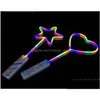 Party Favor Star Love Shaped Neon Magic Wands Led Flash Light Up Glow Stick Concert Atmosphere Props Bar Christmas Wedding Decor Kid Dhnb3