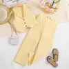 Clothing Sets Medium And Large Girls' Summer Sleeveless Cardigan Short Suit Top Trousers Women's Children's 8Y-12Y