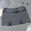 Frauenhöhe Eis Seiden nahtlose Unterwäsche Sommer dünne Boxer Shorts Ladies Sicherheitshose Soild weibliche Mittlere Taille Dessous Slip