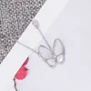 Designer V Golden Van Butterfly White Beimu Collier Version Simplified Fairy Collar Chain Original