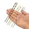 Clips de cheveux 1pc U Stick Pin en forme de bâton Vintage Metal Fork Sticks pour les filles Styling Headress