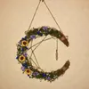 Fleurs décoratives 2 PCS ROTAN GARLAND Couronnes de tournesol Couronnes de porte d'entrée Moon pour le cercle de bricolage en forme de Noël de fabrication de vigne Ratan