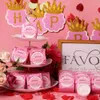 Ręcznie robione mydło ręcznie robione w stylu korony księżniczki Favors Pink Paire Opakowanie do dekoracji baby shower 240416