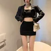 Röcke sexy verpackte elastische Taille Stretch Solid dünn Minirock koreanischer Sommer Basic Streetwear süßes Dropship