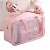 Kvinnor Portable Travel W Bag Kvinna Transparent Waterproof Makeup Lagring Pouch Stora kapacitet Kosmetisk Organiser Skönhet Case E5KZ#