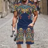 Herren-Tracksuiten T-Shirt Shorts Set 3D Printed Retro Classic Muster Streetwear Badeanzug Sommer Männer/Frauen lässig Lustige Strand coole Mode coole Mode