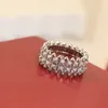 Дизайнерский кольцо роскошные Clash de Car Женские заклепки кольца Mens Silver Gold Band Ring