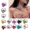 Choker Phalaenopsis Collier de fleur Simulation Fleur Coloche Femmes Girls Chaîne de la clavicule Accessoire accrocheur