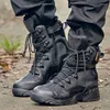 Fitness Shoes Male Winter Tactical Boots Warm Breathable Waterproof Outdoor Hiking Camping Climbing Non-Slip Damping Men Combat Training