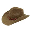 Berets Western Denim Hat Autumn Panama Sun Vintage elegancki jazz sombrero hombrcowboy