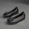 Sıradan Ayakkabı Koznoy 2cm Çiçek Retro Daireler Loafers Oxfords Manuel Suture Orijinal Deri Loafer Etnik Rahat Yaz Kadın Dealing Yumuşak