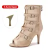 Buty taneczne SWDZM Seksowne kobiety botki balowe czarne jazzowe buty zamszowe podeszwa do tańca konfigurowalna obcina 4 cm-11cm