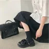 أحذية غير رسمية طالبة يابانية زواحف ماري جينس النساء اللطيفات القوس القوس حزام حزام متسكع