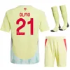 2024 Euro Cup Men Kids 16 Rodri Soccer Jersey 10 Olmo 14 Laporte 11 Williams 7 Morata 19 Yamal 21 Oyrzabal 17 Sarabia Simon Football Kits Zestawy narodowe Xibanya