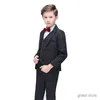 Pakken Flower Boys luxueuze jas+Vestbroek Bowtie 4pcs Wedding Pak Kinderen Verjaardag jurk kinderen 100% hoogwaardige feestkostuum