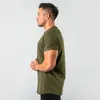 Fashion Plain Tops Tees Fitness Herren T -Shirt Kurzarm Muskel Jogger Bodybuilding T -Shirt Männliche Fitnessstudio Kleidung Slim Fit 240402