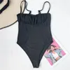Kadın Mayo Tek Parça Mayo Seksi Kırmızı Dürüst Kadın Kadın 2024 Siyah Bodysuit Yüksek Kesim Banyo Swmming Suit Yüzme Giyim