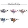 P8147 Luxury à la mode surdimensionnée en métal surdimension Les lunettes de soleil polarisées pour femmes surdimension