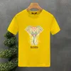Hoogwaardige luxemerk 100% katoenen olifant printen T-shirt Harajuku menwomen korte mouw T-shirt Aziatische maat S-5XL 240416