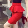 Юбки Женщины обезвреживают Slim растягивание высокой талией юбка для карандашей S-5XL