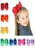 6 -calowe dzieci Kokarta spinka do włosów Solidne kolory Bowknot Clips Baby Ribbon Bow Barrette Dzieci Butique Hair Akcesoria GGA26797379776