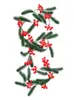 Decoratieve bloemen 180 cm Kerstmis krans groen feest kunstmatige boom wijnstok hangend fruit