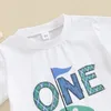 Ensembles de vêtements Toddler Baby Boys Filles First Birthday Tentifit T-shirt Golf T-shirt et shorts Set 1st Cake Smach Vêtements