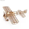 3D Puzzles 3d Aircraft Wooden Puzzles Kits Assemble Constructor Building Blocks Model DIY for Kids Breriot Wright Brothers Airplane Models Y240415