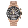 Wristwatches CRONUSART Men Automatic Watch 40mm Luxury Chronograph Mechanical Wristwatch Skeleton Luminous Steel Strap Ceramic Bezel