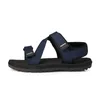 Gratis frakt billigare män Sandaler skor andas in Solid Black Grey Blue Slippers Mens Summer Shoes Storlek 38-46 GAI