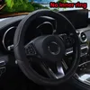 O volante de direção tampa de couro artificial tridimensional carros em relevo sem peças automáticas de tampa do anel interno por 14,5-15 polegadas