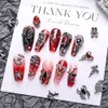 Aluminiowa czaszka paznokcie urok retro halloween naklejki ozdoby 3D duch sier klasyczny biżuteria paznokcie sztuka design manicure akcesoria