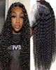 Hair Master 44 Deep Wave Lace Front Human Hair Wigs Peruque Femme Naturel 2628 inch Brazilian Remy For Black Women5177288