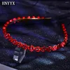 Hair Clips HNYYX Red Alloy Flower Headband For Women Narrow-brimmed Simple Hoop Fashionable Crystal Accessory A14