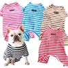 Hundekleidung Sommer Spring XS-2XL kleine mittelgroße Overalls 4beinte Baumwoll atmungsaktives Haustier Schlafen tragen Französische Bullen-Pyjamas