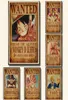 515x36cm Home Decor Stickers Wall Paper Vintage One Piece Affiches Anime Affiches Luffy Chopper Wanted5824038