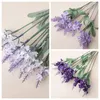 Decorative Flowers 10 Head Lavender Fake Flower Wall Road Lead Artificial Wedding Decoration Garden Dried For
