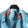 Casual shirts heren heren Men Summer Shirt Beach Stijl Dinosaurus Gedrukte Hawaiiaanse korte mouw Turn Down Collar Blouses Boy Tops Camisa Homme 240416