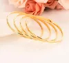 Bangle Fashion Dubai Hoop Jewelry Solid Yellow Gold GF schuine lijnen Bracelet voor vrouwen Afrika Arabische bruidsgeschenken 4609088