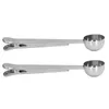 Scoops Coffee Scoop exquis Extérieur Clip de cuillère en acier inoxydable pour le lait de grains de poudre