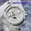 AP Wrist Watch Collection Royal Oak Series 26574st Steel Band Calender Watch Mens Lunar Fas Display Automatisk mekanisk klocka 41mm kreditkort