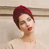 Abbigliamento etnico francese cappello turbante vintage moda femmina bandana fascia da donna copritura per capelli da donna la donna avvolta cofano sciarpa musulmano