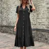 Casual Dresses Summer European And N Women's Temperament Long Hepburn Style French Dress