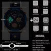 Montre-bracelets Boamigo Mens montre Top Sports Digital Dual Display Leather Quartz Wistr Watch Male Horloge