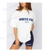 WITTE FOXX SET VROUWEN Dames Korte mouw Woman Designer Cleed T-shirt Zomer korte mouw Heren T-shirt Zomerset Y2K Womens Sweatshirt Top 649