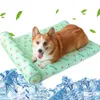 Summer Dog Mat Pet Cooling Breathable Beds for Cat Dogs Sleeping Ice Cushion Portable with Pillow Small Mats Pad 240416